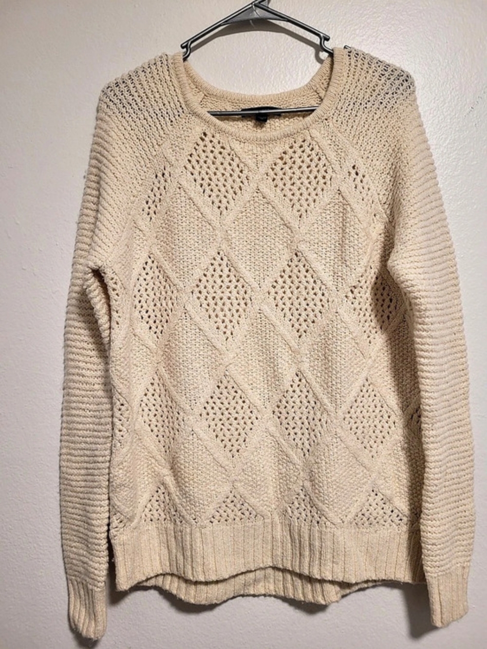 American Eagle Outfitters Women'Small Open Knit Crewneck Sweater Size Small